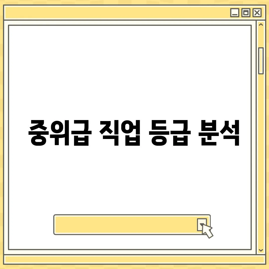 중위급 직업 등급 분석