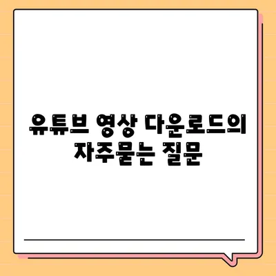 유튜브 영상 다운로드