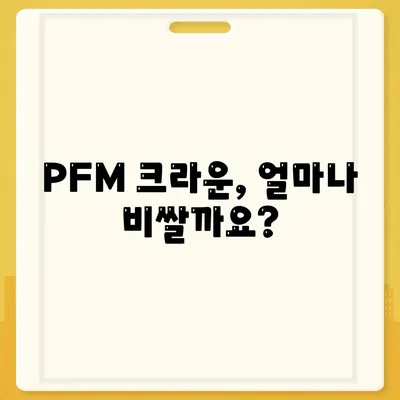 PFM 크라운 가격