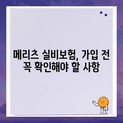 메리츠 실비보험