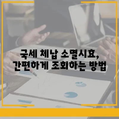 국세체납 소멸시효 조회