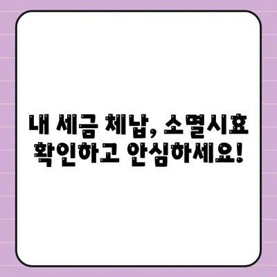 국세체납 소멸시효 조회