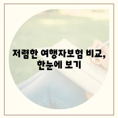 여행자보험 싸게