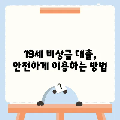 만 19세 비상금대출 신청