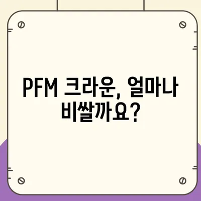 PFM 크라운 가격