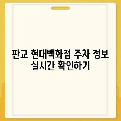 판교 현대백화점 주차 걱정 해결 | 카카오내비와 카카오T의 비법