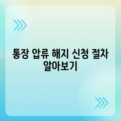 카카오뱅크 통장 압류 해지 방법