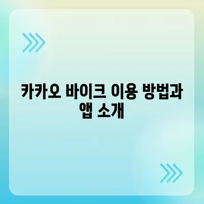 공유 전기 자전거 카카오 바이크 사용 후기