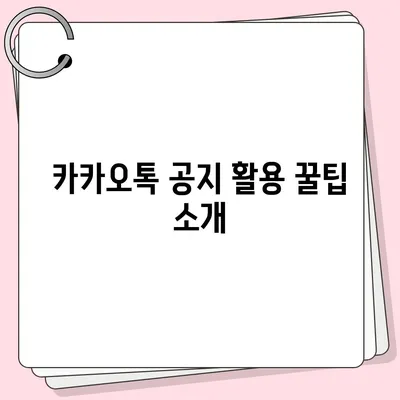 카카오톡 공지