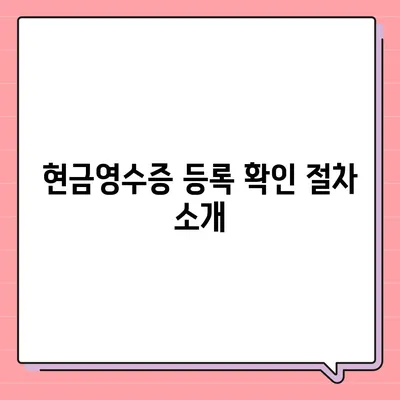 카카오페이 현금영수증 등록 확인 방법 가이드