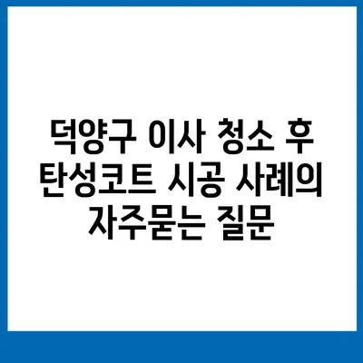 덕양구 이사 청소 후 탄성코트 시공 사례