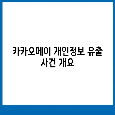 카카오페이 주가 폭락 | 개인정보 유출 논란의 영향 점검