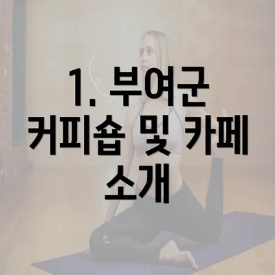 1. 부여군 커피숍 및 카페 소개