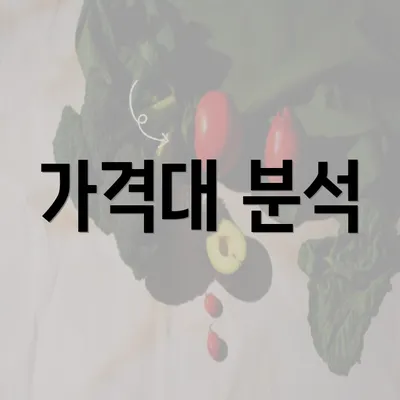 가격대 분석