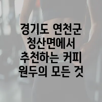 경기도 연천군 청산면에서 추천하는 커피 원두의 모든 것