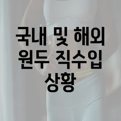 국내 및 해외 원두 직수입 상황