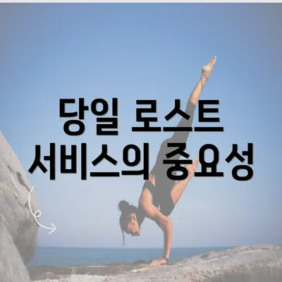 당일 로스트 서비스의 중요성