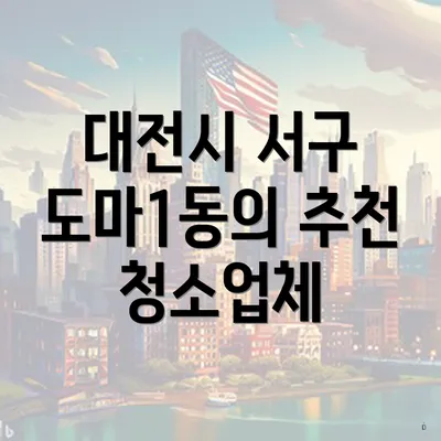 대전시 서구 도마1동의 추천 청소업체