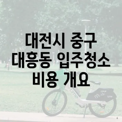 대전시 중구 대흥동 입주청소 비용 개요