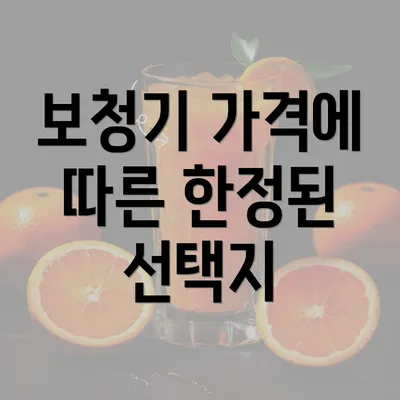 보청기 가격에 따른 한정된 선택지