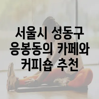 서울시 성동구 응봉동의 카페 원두 추천과 카페 선택 가이드