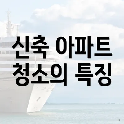 신축 아파트 청소의 특징