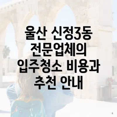 울산 신정3동 전문업체의 입주청소 비용과 추천 안내