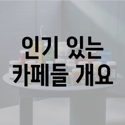 인기 있는 카페들 개요