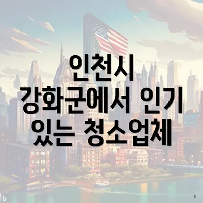 인천시 강화군에서 인기 있는 청소업체