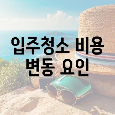 입주청소 비용 변동 요인