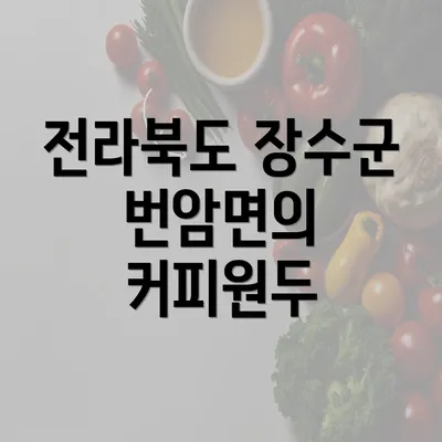 전라북도 장수군 번암면의 커피원두