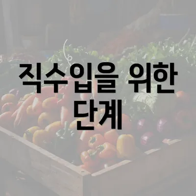 직수입을 위한 단계