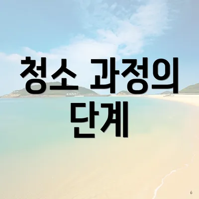 청소 과정의 단계