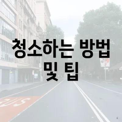 청소하는 방법 및 팁