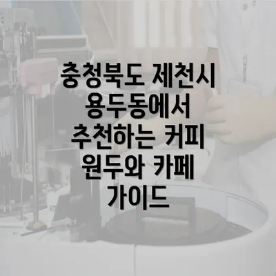 충청북도 제천시 용두동에서 추천하는 커피 원두와 카페 가이드