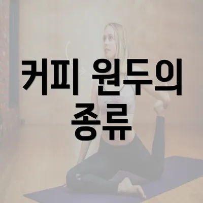 커피 원두의 종류