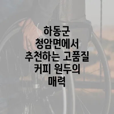 하동군 청암면에서 추천하는 고품질 커피 원두의 매력