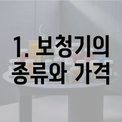 1. 보청기의 종류와 가격