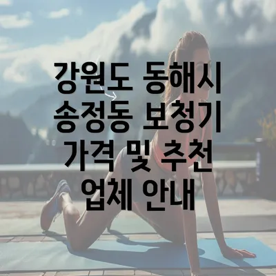 강원도 동해시 송정동 보청기 가격 및 추천 업체 안내