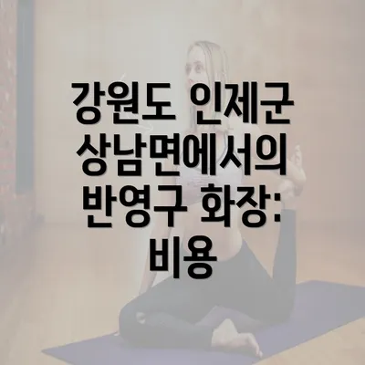 강원도 인제군 상남면에서의 반영구 화장: 비용