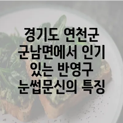 경기도 연천군 군남면에서 인기 있는 반영구 눈썹문신의 특징