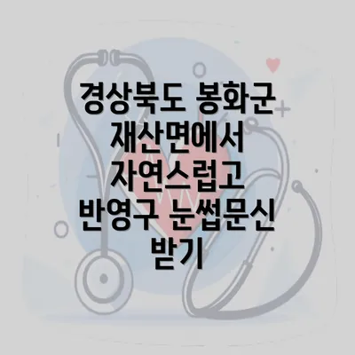 경상북도 봉화군 재산면에서 자연스럽고 반영구 눈썹문신 받기