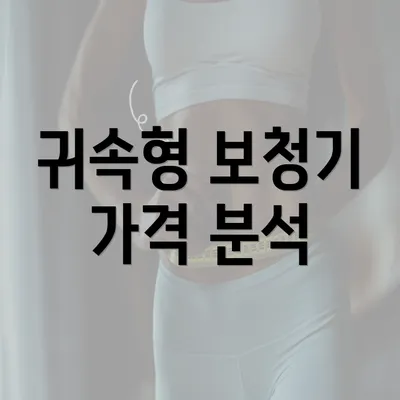 귀속형 보청기 가격 분석