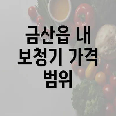 금산읍 내 보청기 가격 범위