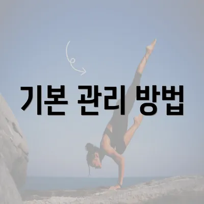 기본 관리 방법