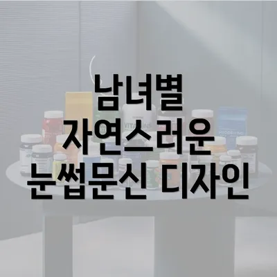 남녀별 자연스러운 눈썹문신 디자인