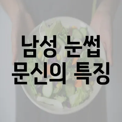 남성 눈썹 문신의 특징