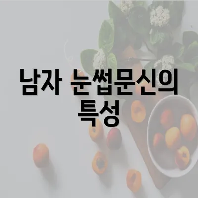 남자 눈썹문신의 특성