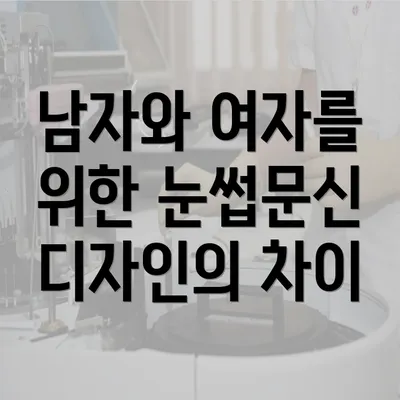 남자와 여자를 위한 눈썹문신 디자인의 차이