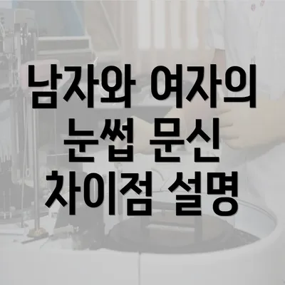 남자와 여자의 눈썹 문신 차이점 설명